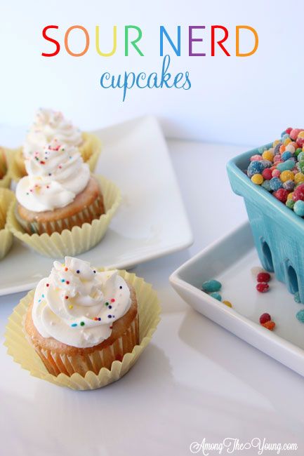 Among the Young: Spring Blog Hop – Sour Nerd Cupcakes Us Food, Creative Baking, Cupcakes Recipe, Cupcake Ideas, Best Cookie Recipes, Fun Cupcakes, Kitchen Baking, Delicious Soup, Cupcake Recipes