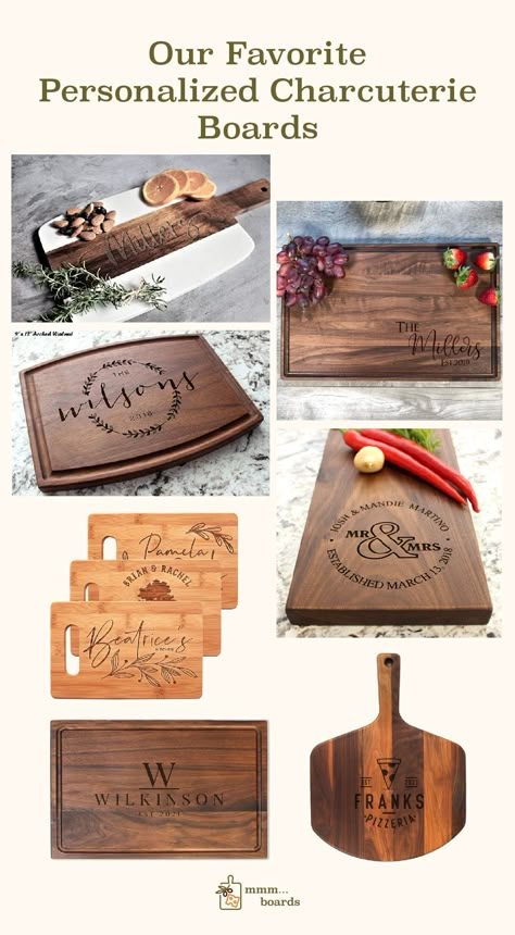 Personalized charcuterie board Personalized Cheese Board Cricut, Charcuterie Board Wood Burning Ideas, Charcuterie Board Laser Ideas, Wedding Gift Charcuterie Board, Personalized Cheese Board Gift Ideas, Monogrammed Charcuterie Board, Monogram Charcuterie Board, Charcuterie Board Vinyl Ideas, Charcuterie Board Designs Cricut