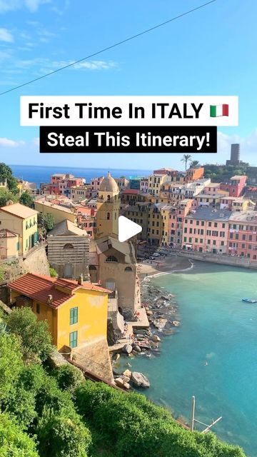 Victoria + Terrence | The perfect first time in Italy itinerary!!  This is a 7 day Italy itinerary as written but you can easily extend it for 10 days in Italy... | Instagram Travel Itenary Italy, Italy Travel Itinerary, Holiday Locations, Italy Guide, Italy Places To Visit, 10 Days In Italy, Places To Visit In Italy, Best Places In Italy, Italy Instagram