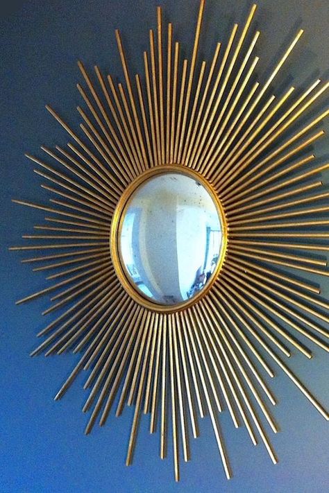 Small Mirror Wall Decor, Sunburst Mirror Wall, Round Hanging Mirror, Gold Sunburst Mirror, Bedroom 2023, Vastu House, Sun Mirror, Starburst Mirror, Gold Sunburst