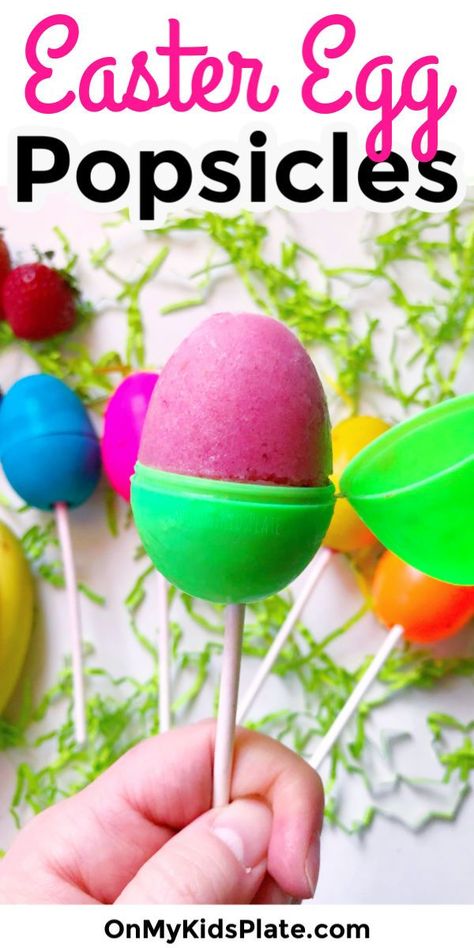 Smoothie Popsicles Recipes, Healthy Easter Treats, Smoothie Popsicles, Easter Food Appetizers, Kids Plate, Healthy Easter, Easter Snacks, Easter Sweets, Easter Activities For Kids