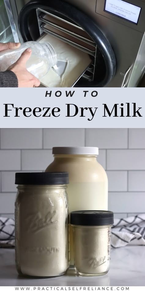 How To Freeze Dry Milk, Freeze Drying Milk, Things You Can Freeze Dry, Freeze Drying Breastmilk, Foods To Freeze Dry, Freeze Dried Breastmilk, Freeze Dried Eggs, Diy Freeze Dried Meals Food Storage, Freeze Dried Milk