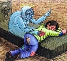 Untitled Satirical Illustrations, Meaningful Pictures, Deep Art, Meaningful Art, Deep Meaning, Happy Memories, Mothers Love, Folk Art, A Man