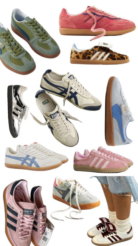 Adidas gazelles Adidas samba’s puma Palermo Gazelles Adidas, Adidas Gazelles, Puma Palermo, Pretty Shoes Sneakers, Fancy Shoes, Shoe Inspiration, Shoe Inspo, Mood Board Fashion, Swag Shoes