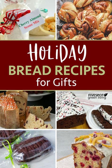 Holiday Bread Recipes for Gifts Unique Quick Bread Recipes, Christmas Breads For Gifts Packaging, Christmas Breads Gifts, Bread Recipes For Christmas, Homemade Bread For Christmas Gifts, Bread Recipes For Gifts, Bread As Gifts, Gift Loaf Bread, Yule Bread Recipes