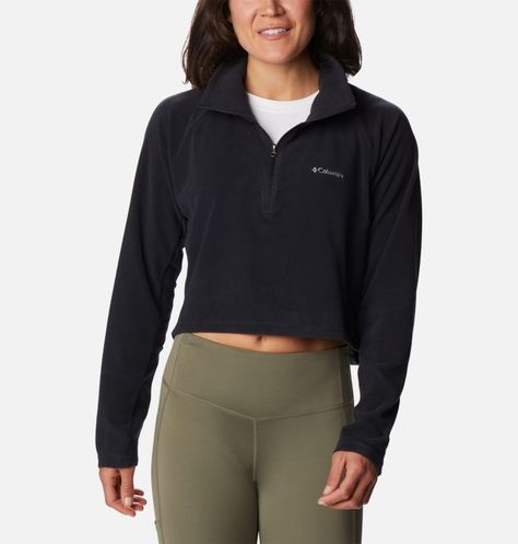 Crafted of lightweight microfleece, this stylish pullover is the perfect layer. Black Quarter Zip Outfit, Quarter Zip Outfit, Black Quarter Zip, Cute Sweaters, Columbia Sportswear, High Waisted Trousers, Outdoor Outfit, Winter Sale, Casual Fits