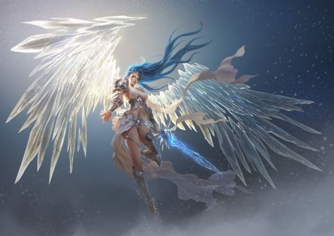 League Of Angels, Angel Wallpaper, Angel Warrior, Ange Demon, Beautiful Unicorn, Fantasy Images, Angel And Devil, Warrior Girl, Angels And Demons