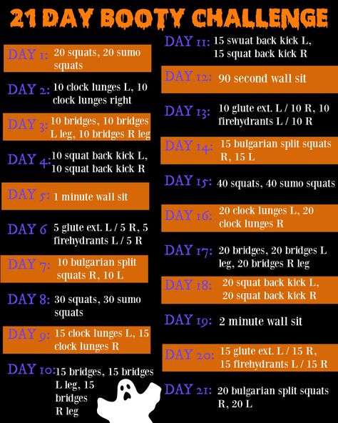 October Challenge 30 Day, October Workout Challenge, Holiday Exercise, 20 Day Challenge, Month Workout Challenge, October Challenge, Workout Challenges, Fall Board, Bedtime Yoga