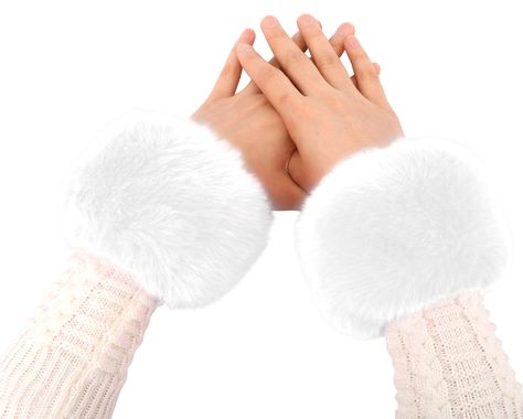 Women's Winter Faux Fur Short Wrist Cuff Warmers-- Click on the image for additional details. (This is an affiliate link) #womenaccessories Fuzzy Arm Warmers, Fur Costume, Style Steal, Long Gloves, Dress Gloves, Wrist Warmers, Wrist Band, Leg Cuffs, Wrist Cuffs