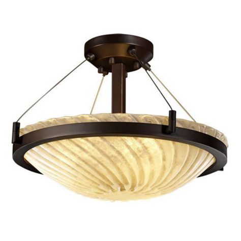 Justice Design Group Lighting, Kitchen Canopy, White Light Bulbs, Justice Design, Metal Screen, Light Fixtures Flush Mount, Light Bulb Types, Venetian Glass, Semi Flush Mount