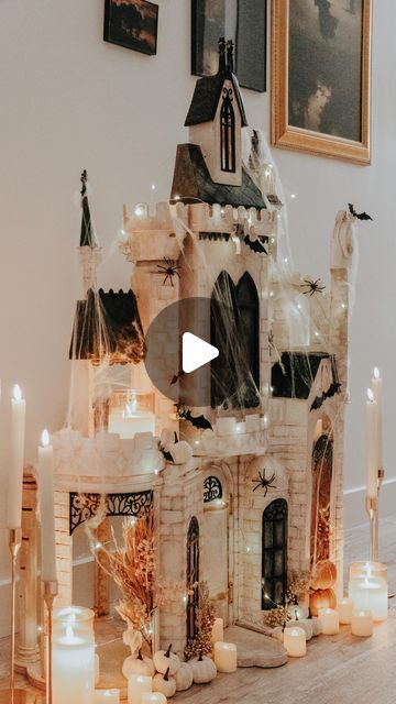 Blushing Embers | Hannah Butler on Instagram: "Who’s afraid of a little old Princess castle? 🦇🖤👀

#diy #hauntedhouse #diyhalloween #homedecor #halloweendecor #disney #haunteddisney #taylorswift #whosafraidoflittleoldme #homedecor #blushingembers" Castle Diy, Princess Castle, Haunted House, Halloween Diy, Halloween Decorations, Castle, Halloween, Disney, On Instagram