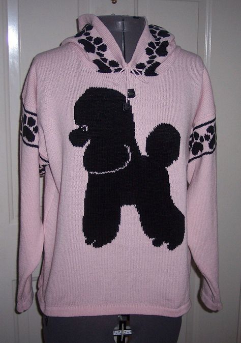 Poodle Sweater, Personalized Sweater, Pet Corner, Pink Poodle, Custom Sweatshirts, Dog Sweater, Tunic Styles, Tunic Sweater, Hooded Sweater