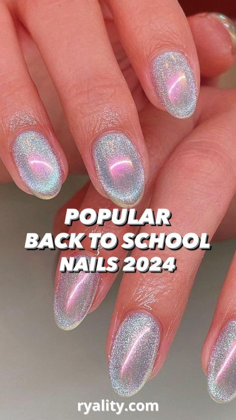 the back to school nails for teachers on this list are adorable Back To School Nail Ideas For Teachers, Nails For Elementary School, Back To School Nail Ideas Short, Back School Nails, 8th Grade Nail Ideas, Back To School Nails 2024, Back To A School Nails, Nails Back To School 2024, Gel Nail Designs Back To School