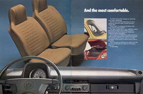 Volkswagen 1974 Beetle Sales Brochure Vw Super Beetle 1974, Volkswagen Sedan, Vw Super Beetle, Super Beetle, Design Cars, Sales Brochure, Vw Porsche, Vintage European, The Trunk