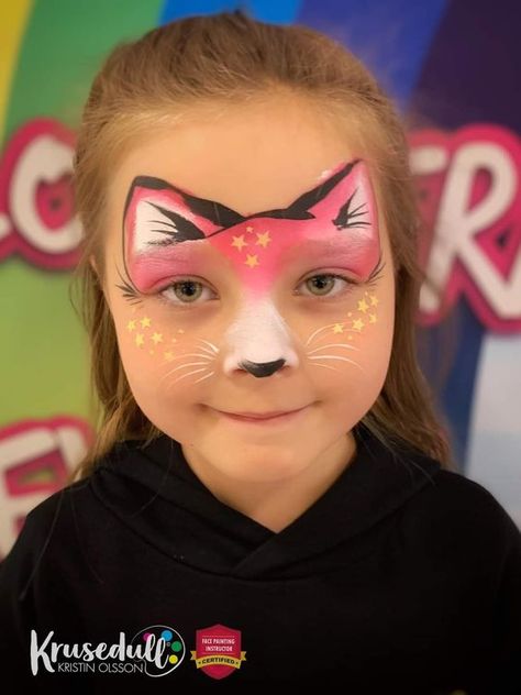 Cat Costume Makeup, Cat Face Paint, Kids Halloween Face, Easy Halloween Face Painting, Cool Face Paint, Kitty Face Paint, Animal Face Paintings, Face Painting Tips, Festival Paint