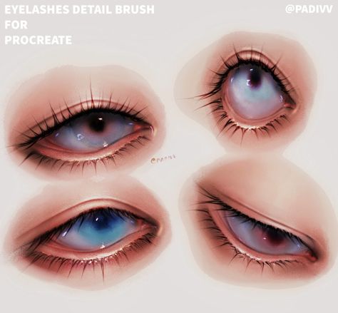 Eyes Looking Down Drawing, Eyelashes Drawing, Different Types Of Eyes, How To Draw Eyelashes, Eyelashes Tutorial, Basic Sketching, Eye Drawing Tutorials, Procreate Brushes Free, Longer Eyelashes