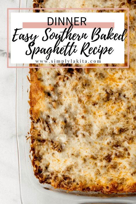 Spaghetti With Ground Beef And Sausage, Southern Baked Spaghetti, Italian Sausage Spaghetti, Broccoli Spaghetti, Easy Baked Spaghetti Recipe, Easy Baked Spaghetti, Spaghetti With Ground Beef, Baked Spaghetti Recipe, Ground Turkey Recipes Healthy