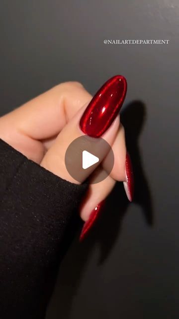 Siri | NAIL ARTIST & MENTOR | Siranush Ambartsumian on Instagram: "Red Jelly Nail Trend ✨❤️🎄 @nailart.department’s version 🥰👌 Tutorial, as promised!

In my work I used @nailspiracy.shop products 🖤

• Builder Gel - Essential BLUSH
• Chrome Pigment Powder - HALO
• Jelly Gel - Vitrage RED
• No-Wipe Top - GLOSS

#nailspiracy #nailartdepartment" Red Nail Chrome, Jelly Nails Tutorial, Red Chrome Nails Designs, Jelly Gel Nails, Red Jelly Nails, Black Sparkle Nails, Gelly Nail, Red Chrome Nails, Jelly Nail