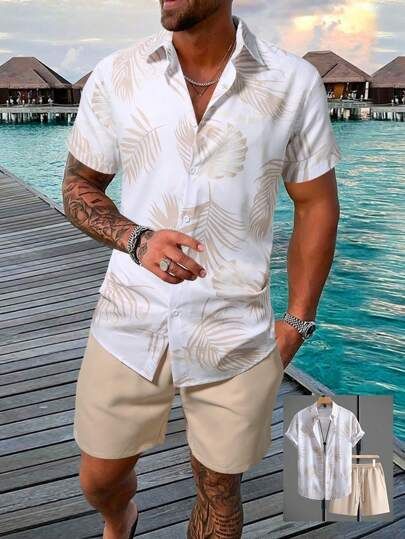 Mens Clothing Styles Formal Summer, Tropical Shirt Outfits Men, Beach Wear For Men Outfits, Honeymoon Outfits For Men, Punta Cana Outfits Men, Men’s Beach Outfits, Men’s Vacation Outfit Ideas, Mexico Outfits Men, Tropical Vacation Outfits Men