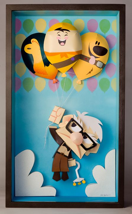 Là haut Deco Disney, Papercut Art, 3d Quilling, Disney Up, Downtown Disney, Disney Crafts, Despicable Me, 3d Paper, Paper Toys