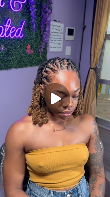 Jazz 💜 on Instagram: "Loc bob for the summer 😍😍    #loctician #locsareversatile #charlottelocs #charlottehairstylist #charlottenc #charlottelocstylist #explore #explorepage✨ #explorepage #retwistandstyle #womenlocstyles #petallocs #lochawk #locsarebeautiful #locsaredope #locbaby #locbob #locdandrooted #asmr #asmrsounds #bohemianstyle #bohemian #bohemiantwist" Locs Bob, Bhriannachanell Locs, Loc Vs Lco Method, Loc Bob, Jamrock Locs, Loc Interlocking, Loc Journey Memes, Charlotte Nc, Loc Styles