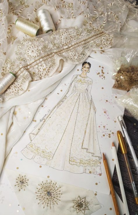 Embroidered Fashion Illustration, Indian Wear Sketches, Chikankari Fashion Illustration, Indian Wear Illustration Sketch, Anarkali Illustration Sketch, Indian Wear Fashion Illustration, Indian Fashion Sketches, Indian Fashion Illustration Sketches, Indian Wear Illustration