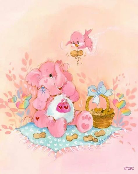 Care Bear Elephant Carebear Pictures, Care Bears Vintage, Care Bear Party, 80s Stuff, Cheer Bear, Care Bears Cousins, Fun Pictures, Pink Teddy Bear, Bear Party