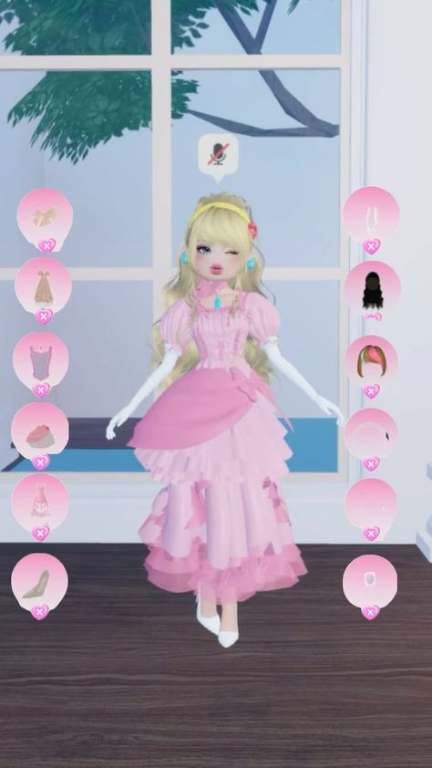 Princess Peach Dti Outfits, Dti Roblox Arcade, Dress To Impress Princess Outfit, Dti Arcade Outfit Theme, Dti Theme Arcade, Arcade Dti Outfits, Arcade Outfit Dress To Impress, Princess Outfit Dress To Impress, Princess Peach Dress To Impress