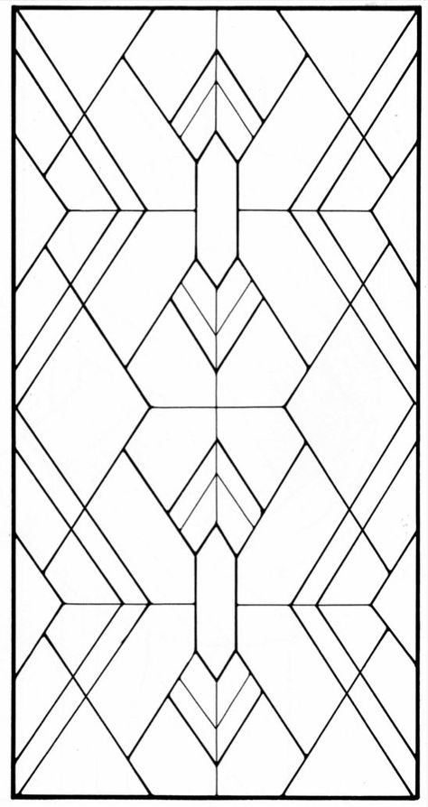 Art Deco Desen, Art Deco Stained Glass, Motifs Art Nouveau, Art Deco Ideas, L'art Du Vitrail, Design Pattern Art, Art Deco Inspiration, Motif Art Deco, Stained Glass Pattern