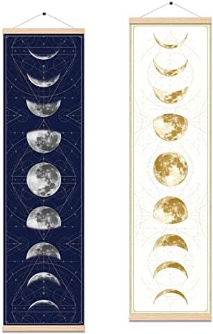 Scroll Banner, Constellation Tapestry, The Moon Phases, Moon Tapestry, Sketch Tattoo Design, White Moon, Astrology Art, Apartment Bedroom, Home Apartment