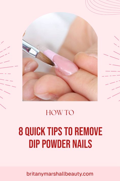 Looking to take off your dip powder nails at home without a hassle? Check out these 8 friendly tips to achieve a speedy removal! Learn how to easily remove dip powder nails using acetone or other simpleMethods. Our easy-to-follow guide reveals time-saving techniques for successful dip powder nail removal, ensuring your nails stay healthy while giving them a fresh start. Say goodbye to tricky dips with these carefully crafted tips for hassle-free nail care at home today! How To Take Off Dip Powder Nails, Remove Dip Powder Nails At Home, How To Remove Dip Powder Nails, At Home Dip Powder Nails, Remove Dip Powder Nails, Sns Dipping Powder Nails, Dip Powder Nails At Home, Nail Care At Home, Bueaty Tips