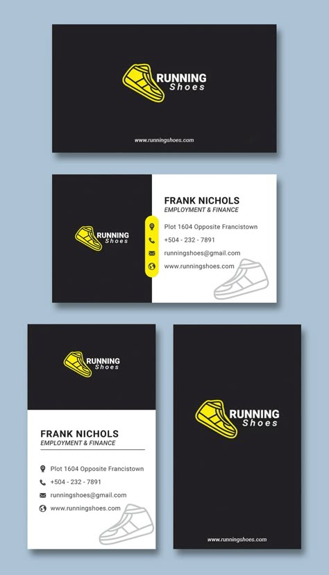 Shoes Business Card Template AI, EPS Fashion Business Card Design, Card Name Ideas, Name Card Design Creative, Creative Name Card, Name Card Ideas, Shoe Logo Design, Business Name Card, Corporate Signage, Fashion Business Cards