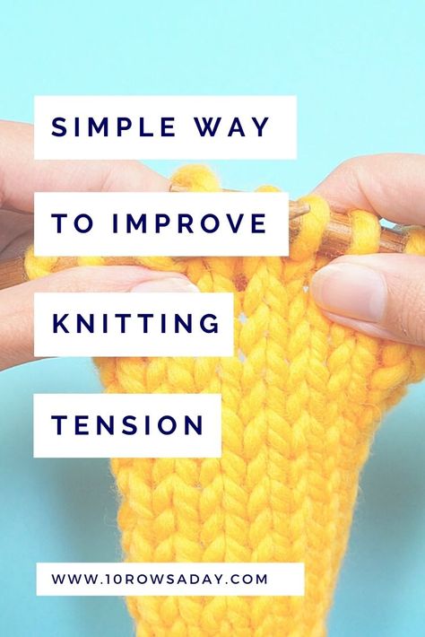 Step-by-step knitting tutorial that explains what to do when your knitting tension is too tight, too loose or uneven. Knitting For Charity, Easy Knitting Projects, Stitch Book, How To Purl Knit, Easy Knitting Patterns, Knit Stitch Patterns, Knit Stitch, Stockinette Stitch, Garter Stitch