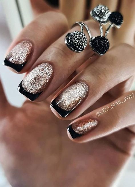 Nails Fancy, Nail Design Glitter, Nails Classy, Fall Nail Art Designs, Manicure Gel, Accent Nail, Smink Inspiration, Nails 2021, Nail Sticker