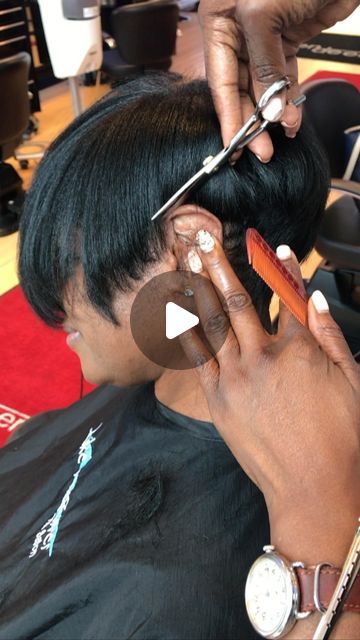 Haircut For Black Woman, Short Wrap Hairstyles For Black Women, Black Haircut Women, Short Picie Cut For Black Women, Mushroom Pixie Cut Black Women, Short Weave Hairstyles Sew Ins, Black Short Hair Cuts For Women, Bob Cut Hairstyles For Black Women, Short Hairstyles For Black Women Over 50