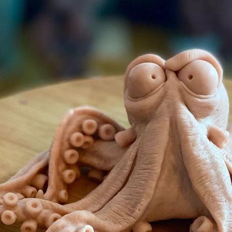 Mariana Gorbea 🇲🇽 on Instagram: "First time trying Super Sculpey clay 😄. #sculpting #sculpey #clay #artsandcrafts #hobby #octopus #artoftheday" Super Sculpey, Clay Sculpting, Sculpey Clay, Clay Stuff, Sculpture Clay, Art Day, Octopus, First Time, Arts And Crafts