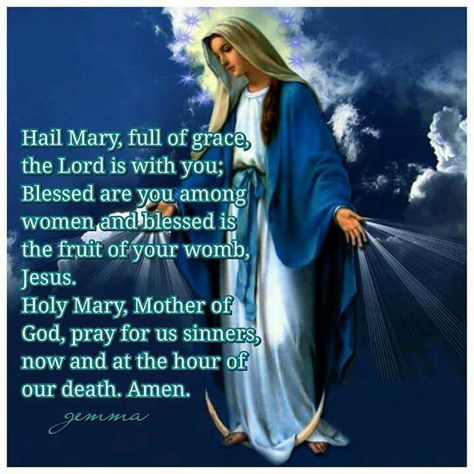 Hail Mary, full of grace Hail Mary Prayer Catholic, Hail Mary Full Of Grace, Prayer Catholic, Hail Mary Prayer, Peace Meaning, Redeeming Love, Mama Mary, Blessed Mother Mary, Holy Mary