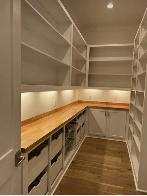 Walk In Pantry Ideas, Pantry Renovation, Pantry Plans, Pantry Closet Design, Pantry Layout, Dream Pantry, House Pantry, Pantry Laundry Room, Pantry Room