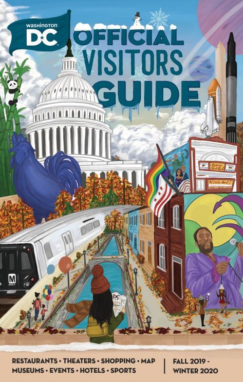 Washington DC Official Visitors Guide%20%20Fall/Winter 2019 DC Official Visitor Guide Guide Graphic Design, Guide Design, National Mall, Need A Vacation, Free Things To Do, Winter Wonder, Free Things, Washington Dc, Night Life