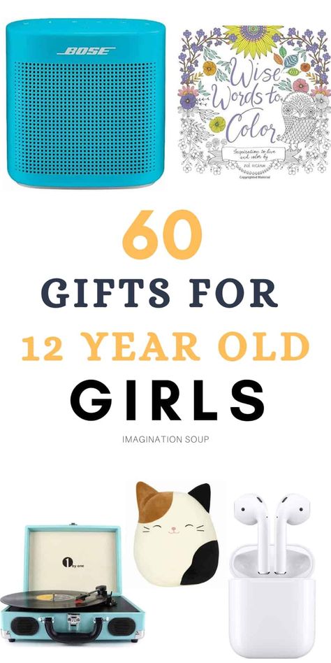 Gifts for 12-Year Old Girls | Imagination Soup 12 Year Birthday Gift Ideas, Things To Buy For Birthday, Best Gifts For Girls 10-12, Birthday Gift Ideas For 12 Year Girl, 12 Year Girl Gift Ideas, Birthday Gifts For 12 Year Girl, Birthday Gifts For 11 Year Girl, Gift Ideas For 12 Year Girl, Birthday Gifts For Girls 10-12