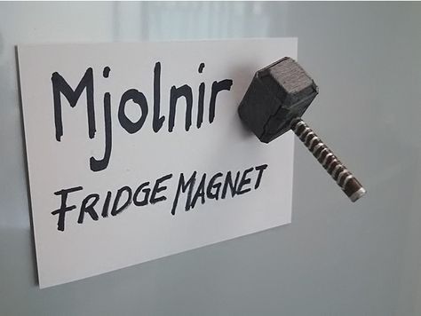 Fridge Magnet or can be used on magnetic signboards as wellyou need: Magnet Diameter 6mm / Height 3mm (Neodymium works well) Mjolnir taken from &qu Magnet Design Ideas, Aquaponics Plants, Magnet Design, Printed Magnets, 3d Printing Education, 3dprinting Design, How To Treat Acne, Fridge Magnet, Tongs