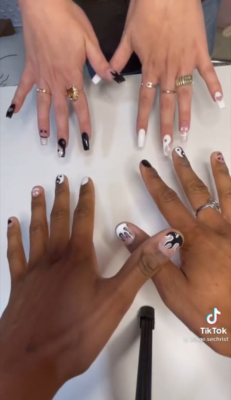 Guys Nail Designs, Nail Ideas For Couples, Mens Nails, Nails Now, Simple Acrylic Nails, French Acrylic Nails, Dope Nail Designs, Nails Only, Gem Nails