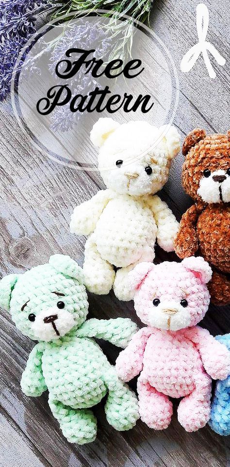 Crochet Gift Patterns Free, Bear Patterns Free, Knitted Toys Free Patterns, Doll Patterns Free, Amigurumi Bear, Crochet Teddy Bear Pattern, Baby Crochet Patterns Free, Stil Boho, Crochet Teddy Bear