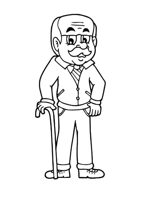 Handsome Grandfather Coloring Pages : Color Luna Grandpa Coloring Pages, Happy Birthday Grandpa, Outline Pictures, Skull Coloring Pages, Uncle Grandpa, Valentine Coloring Pages, George Jones, Halloween Coloring Pages, Outline Drawings