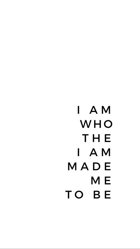 Who are you #quotes I am who the I am [God] made me to be. #truth #quoteoftheday #inspirationalquotes #bts #thoughts #believeinyourself #blackandwhitephotography #writing I Am Perfect Quotes, I Am Who You Say I Am Wallpaper, Be Who God Made You To Be, God Made You Different, Self Made God Made, I Am Who God Says I Am, Be Who God Created You To Be, Who You Say I Am Tattoo, I Am Who You Say I Am Tattoo