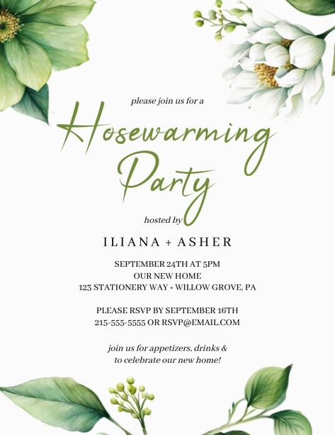 Floral & Minimal House Warming Invitation Fly | PosterMyWall House Warming Invitations Template, House Warming Invitation Card, House Warming Invitation, Christmas Marketing, Marriage Invitation, Marriage Invitation Card, Minimal House, House Warming Invitations, Marriage Invitations