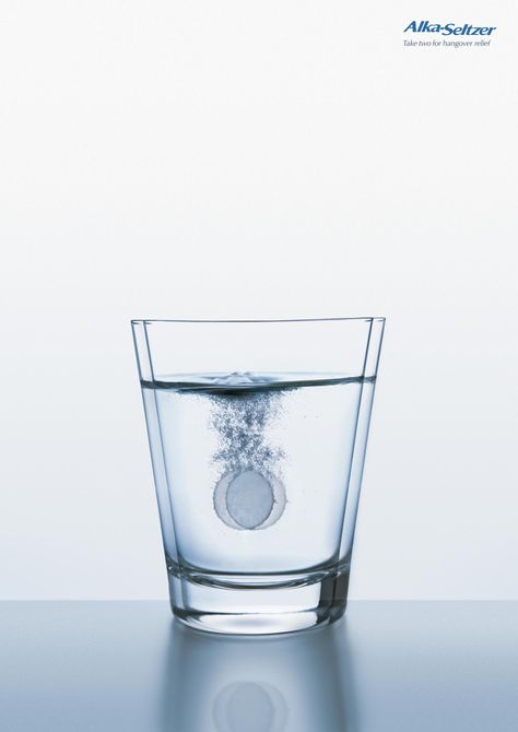 Alka Seltzer, Double Vision, Creative Advertising Campaign, Ads Creative, Laura Lee, Creative Advertising, Shot Glass, Party Time, Beer Glasses