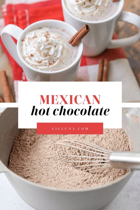 Mexican Hot Chocolate Mix Recipe Dry, Mexican Hot Cocoa Recipe, Mexican Hot Chocolate Mix Recipe, Mexican Hot Chocolate Mix, Chocolate Milk Mix, Mexican Hot Chocolate Recipe, Warm Drinks Recipes, Copycat Food, Coffee Smoothie Recipes