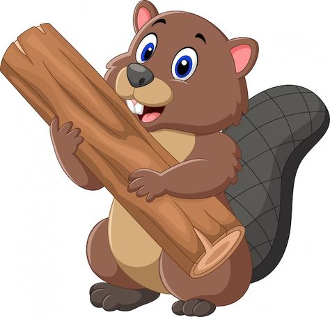 Groundhog Art, Beaver Drawing, Cartoon Beaver, Beaver Cartoon, Beaver Tails, Cow Painting, Animal Alphabet, Cute Cartoon Drawings, Cute Cartoon Animals