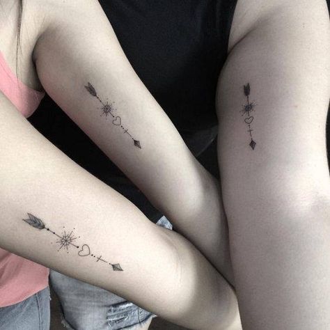 Matching Bff Tattoos, Sister Tattoo Designs, Brother Tattoos, Flower Thigh Tattoos, Tattoo Minimalist, Sibling Tattoos, Omerta Tattoo, Chest Tattoos For Women, Bff Tattoos